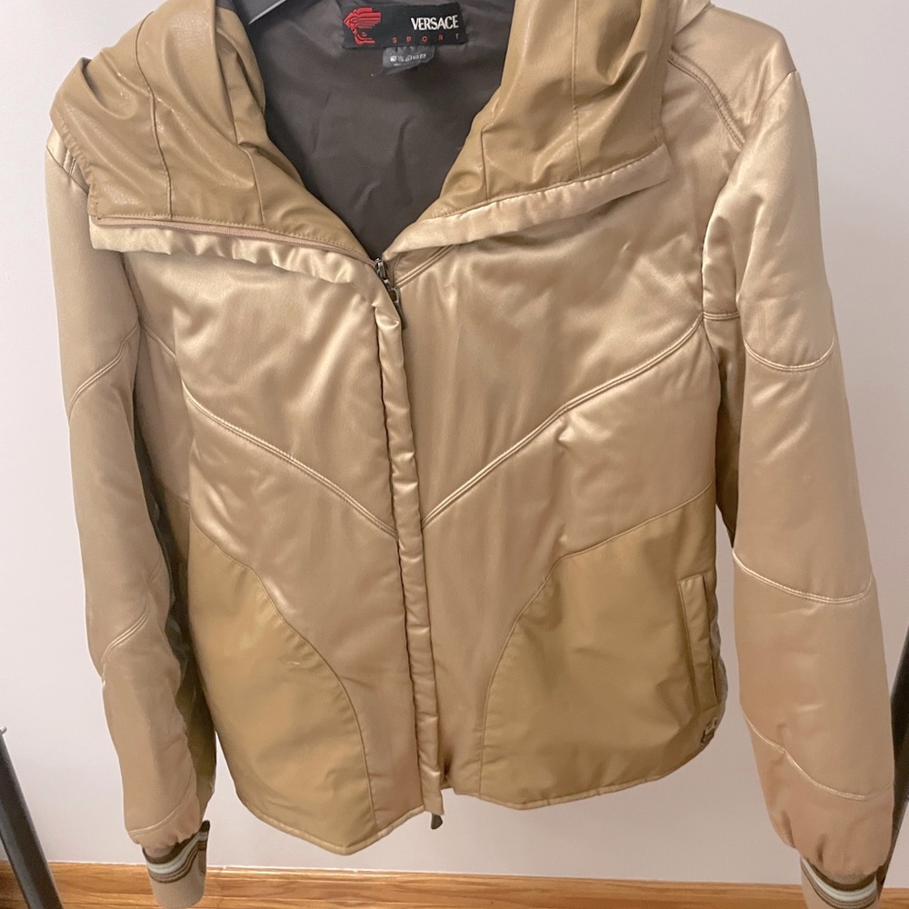 Versace Vintage Gold Woman’s Puffer Jacket Coat